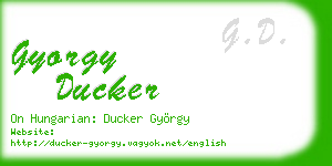 gyorgy ducker business card